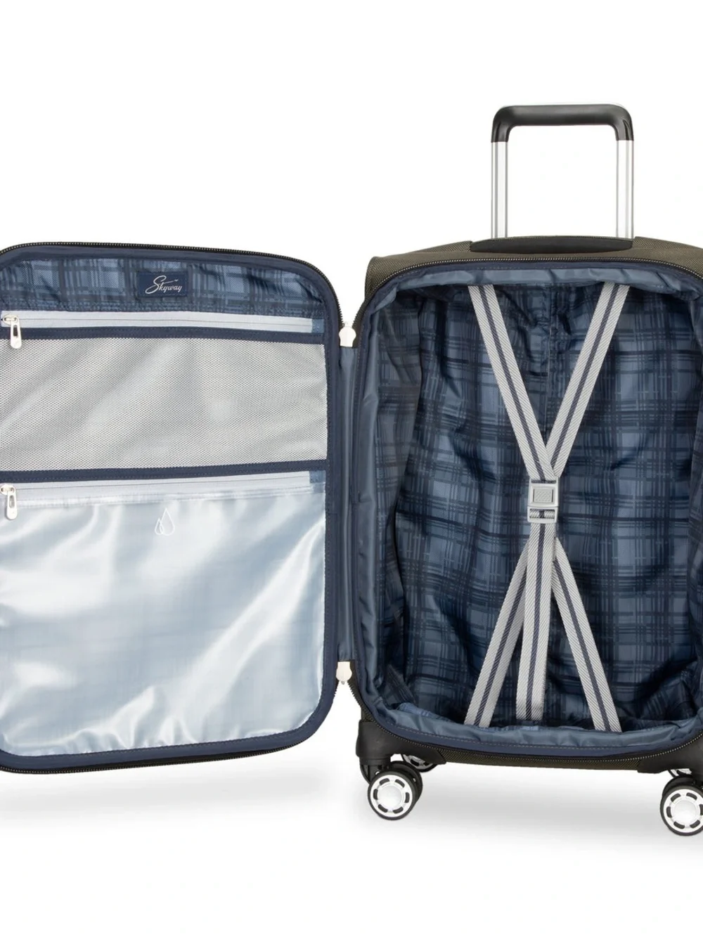 Skyway Sigma 7.0 Softside Carry-On Exp.Spinner Olive Luggage Classic Travel Bag